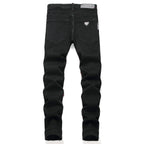 Philipp Plein - "Middle Finger" Skeleton Patch Distressed Jeans - Black