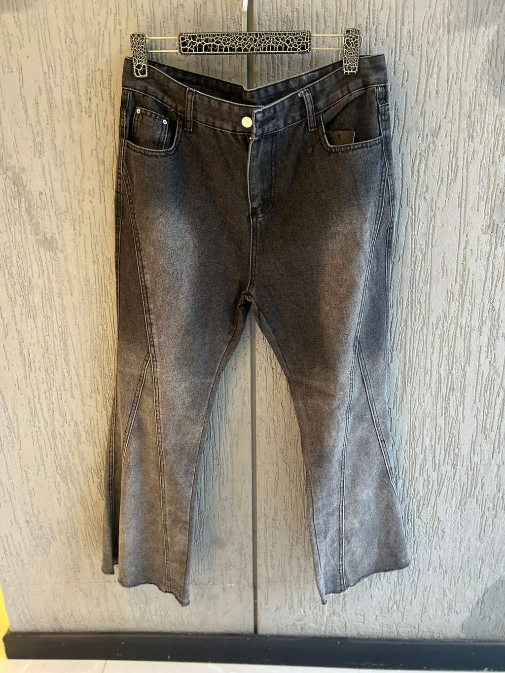 Balenciaga - Panelled Raw-Hem Flared Jeans | Vintage Washed Black