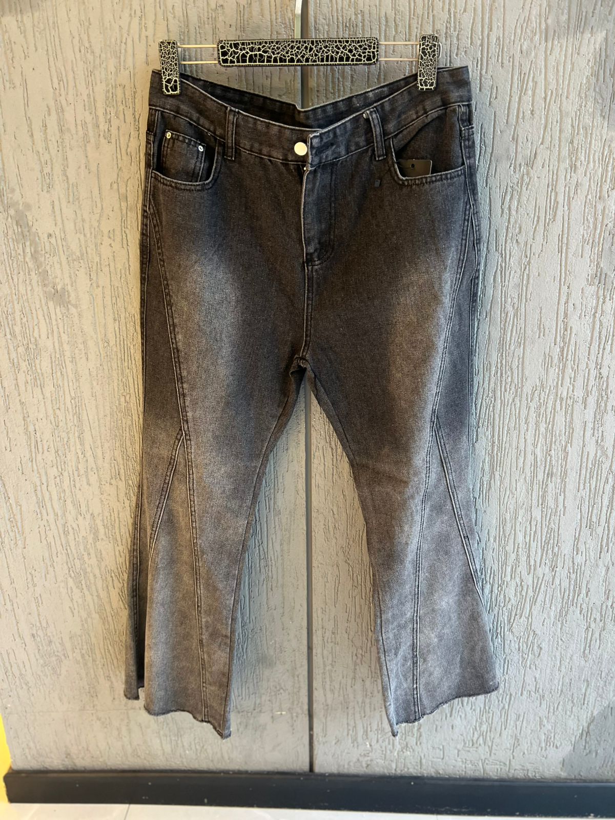 Balenciaga - Panelled Raw-Hem Flared Jeans | Vintage Washed Black