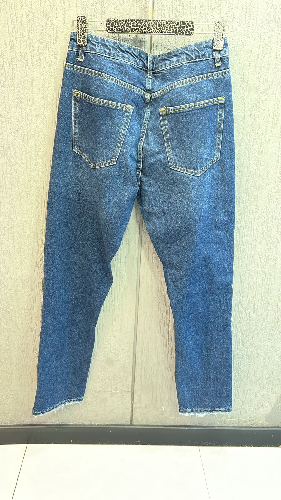 2Y Premium - Side-Zip Detail Slim Jeans | Mid-Blue Stone Wash