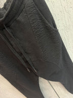 Black Island - Textured Panel Tapered Joggers | Jet Black