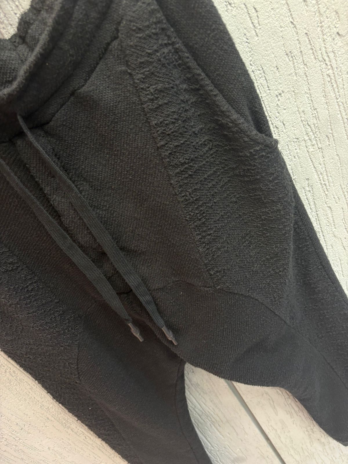 Black Island - Textured Panel Tapered Joggers | Jet Black