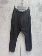 Black Island - Textured Panel Tapered Joggers | Jet Black