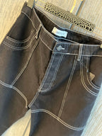 2Y Premium - Contrast Stitch Panelled Jeans | Jet Black