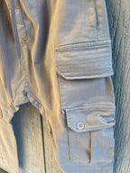 2Y Premium - Drop-Crotch Utility Cargo Pants | Stone Beige