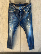 Dsquared2 - Ripped Paint-Splatter Slim Jeans | Vintage Indigo Wash