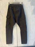 2Y Premium - Drop-Crotch Multi-Pocket Cargo Pants | Jet Black