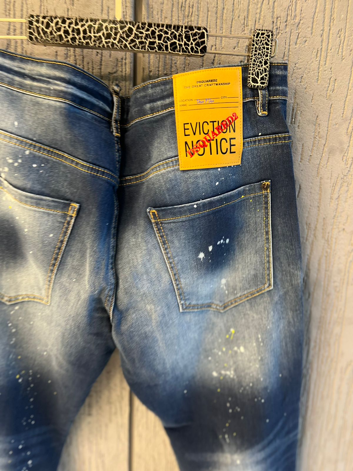 DSQUARED2 - Men’s Slim-Fit Ripped Denim with Paint Splatter Detail