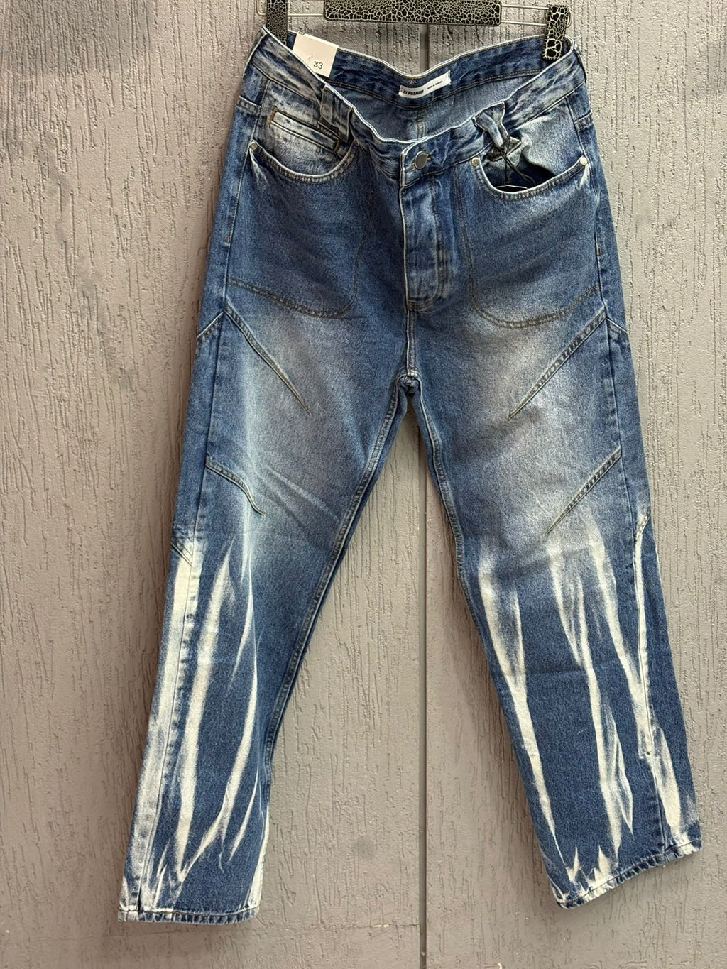 2Y Premium - Abstract Bleach Panel Jeans – Vintage Indigo
