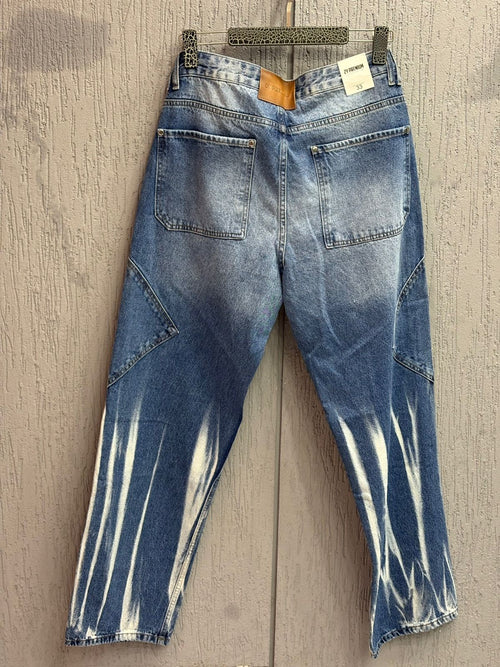 2Y Premium - Abstract Bleach Panel Jeans – Vintage Indigo