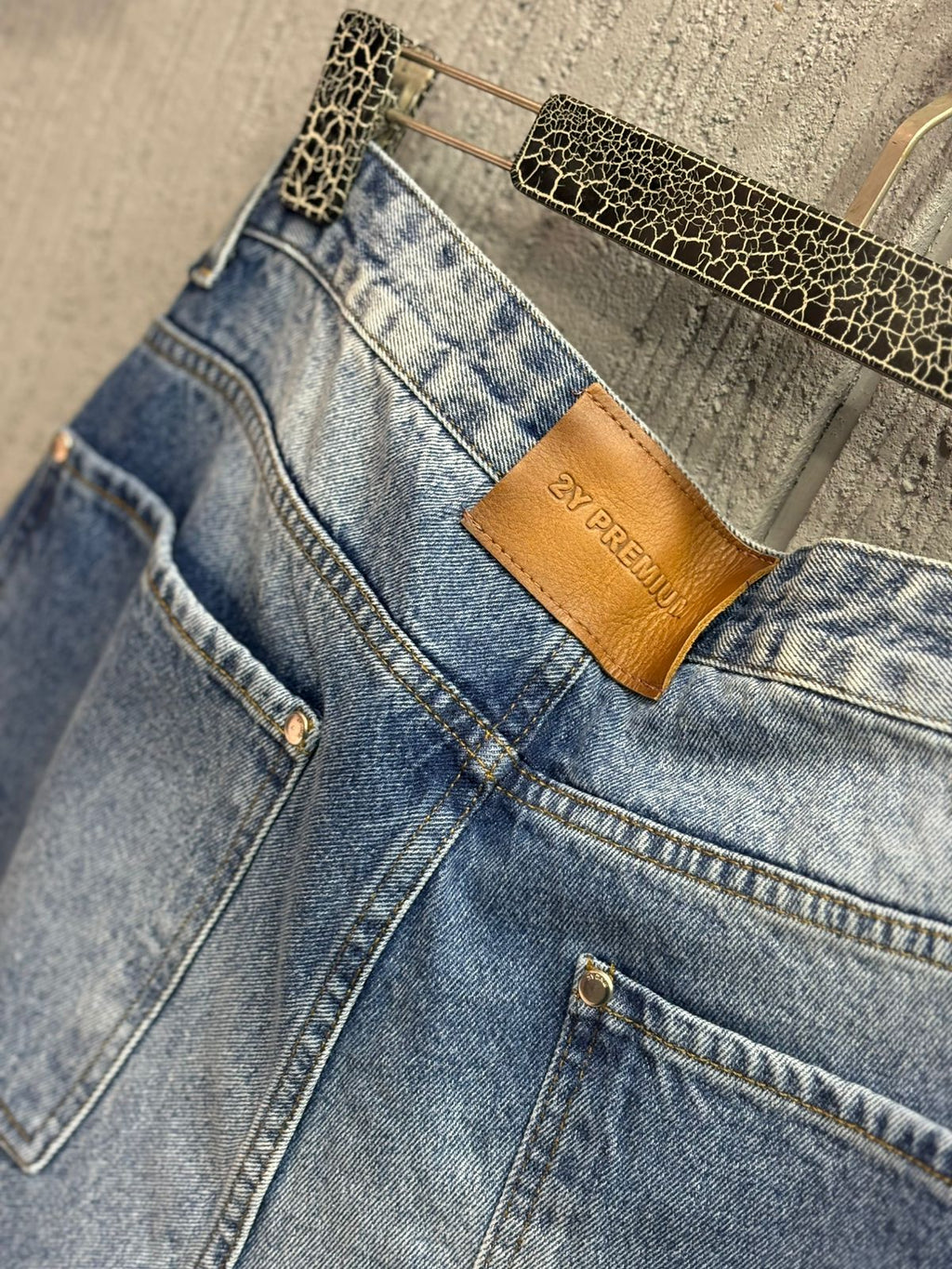 2Y Premium - Abstract Bleach Panel Jeans – Vintage Indigo