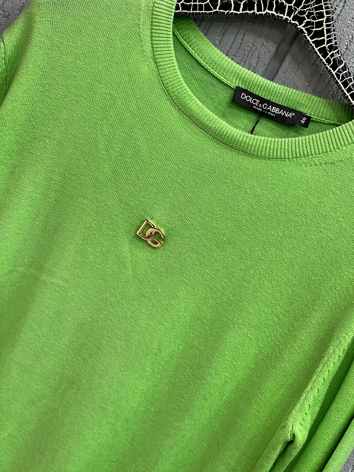 Dolce & Gabbana - Fine Knit Crewneck Sweater – Vibrant Lime