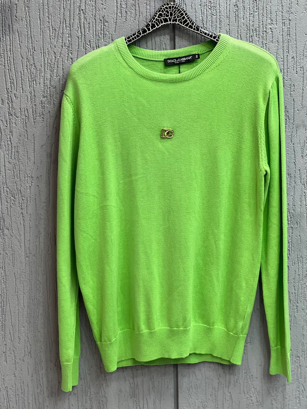 Dolce & Gabbana - Fine Knit Crewneck Sweater – Vibrant Lime