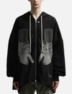Rick Owens - DRKSHDW "Incorruptible" Graphic Zip Hoodie – Black/Pearl