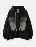 Rick Owens - DRKSHDW "Incorruptible" Graphic Zip Hoodie – Black/Pearl