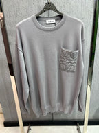 Loewe - Anagram Embroidered Pocket Sweatshirt - Grey
