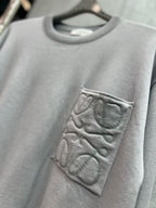 Loewe - Anagram Embroidered Pocket Sweatshirt - Grey