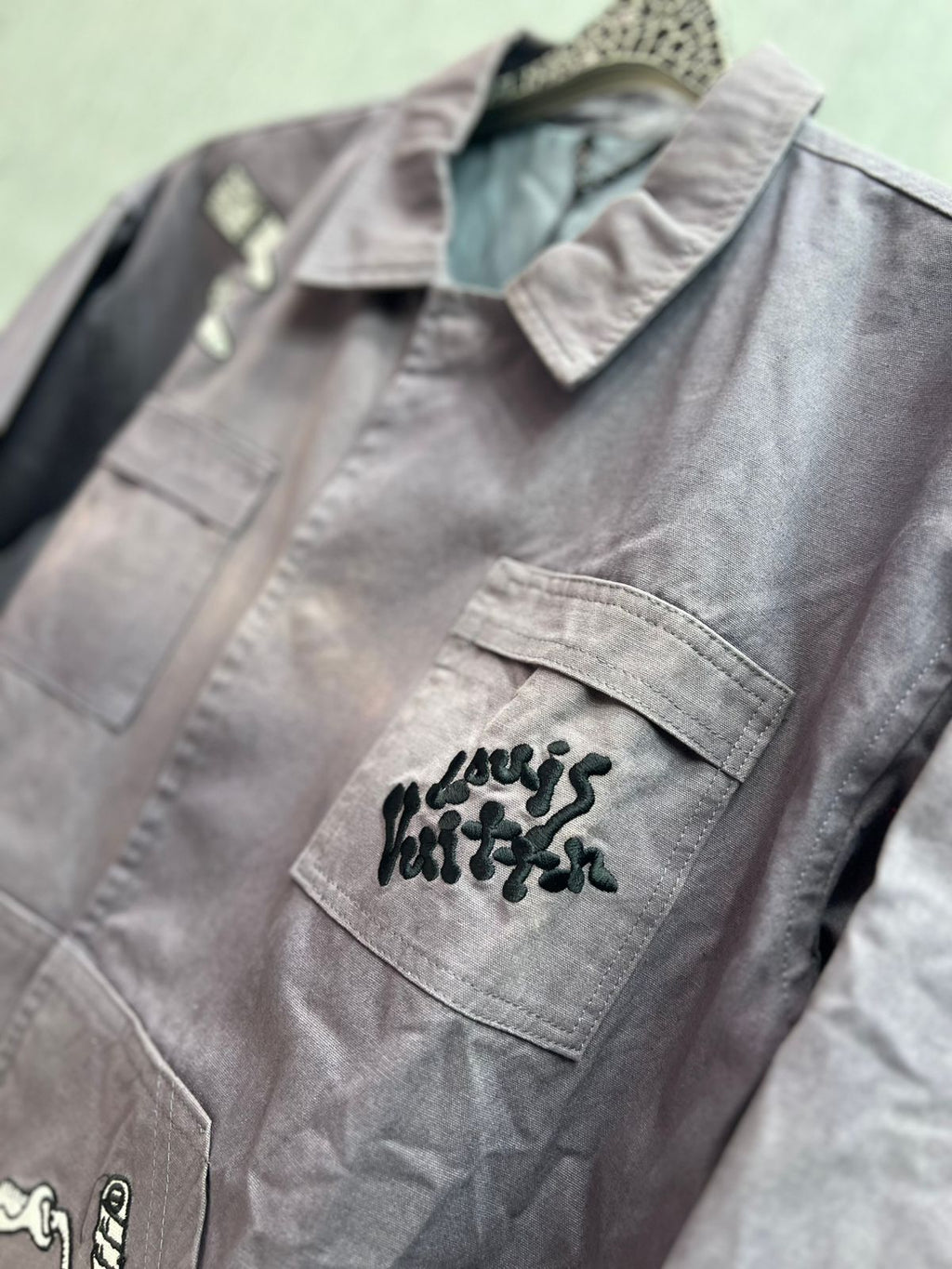 Louis Vuitton - "Artist Tools" Embroidered Canvas Chore Jacket – Dusty Violet