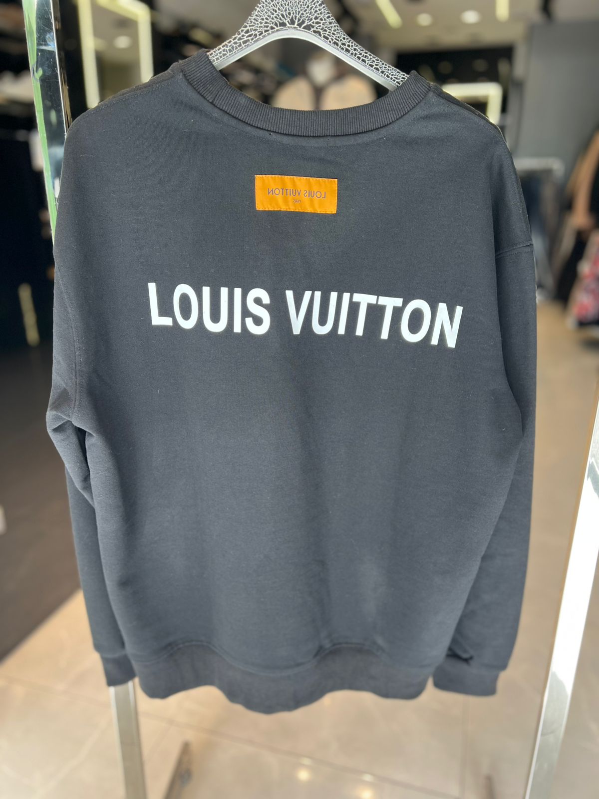 Louis Vuitton LV Arrow Logo Crewneck Sweatshirt - Black