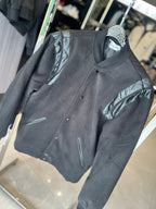 Saint Laurent - Iconic Teddy Jacket - Black Wool with Leather Trim