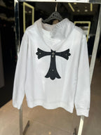 Chrome Hearts - Horseshoe Floral Zip-Up Hoodie - White