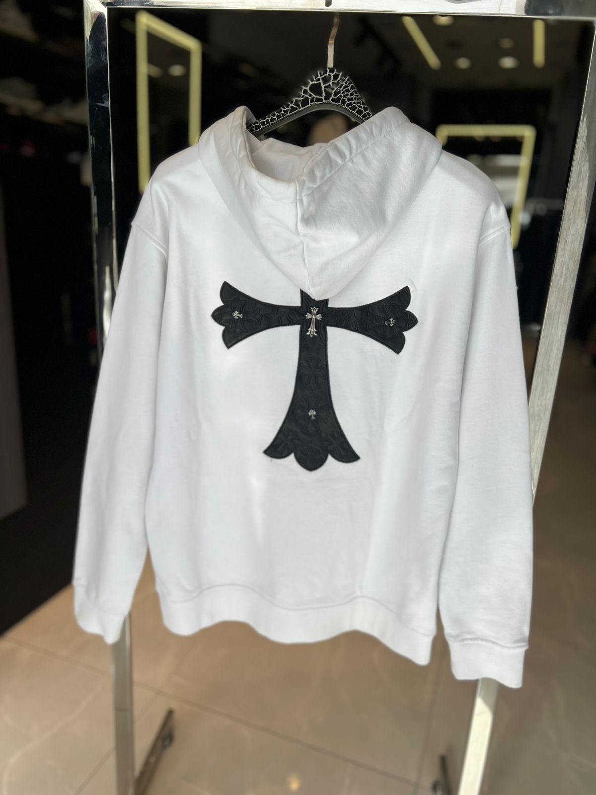 Chrome Hearts - Horseshoe Floral Zip-Up Hoodie - White