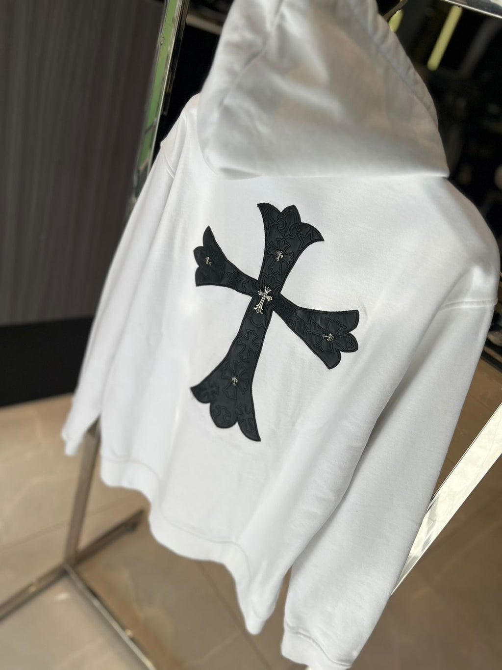 Chrome Hearts - Horseshoe Floral Zip-Up Hoodie - White