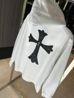 Chrome Hearts - Horseshoe Floral Zip-Up Hoodie - White