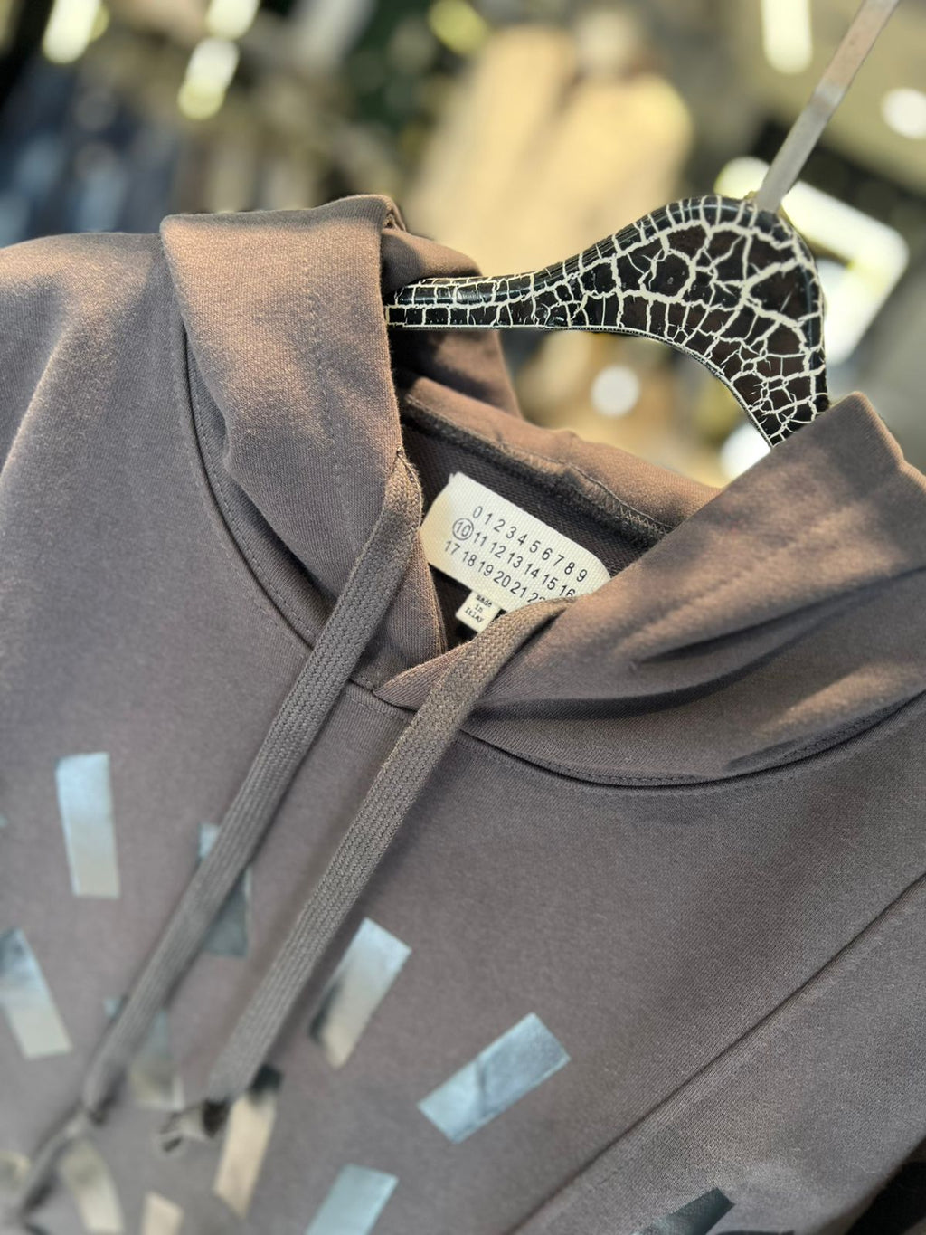 Maison Margiela - Deconstructed 'Tape Print' Hoodie - Anthracite