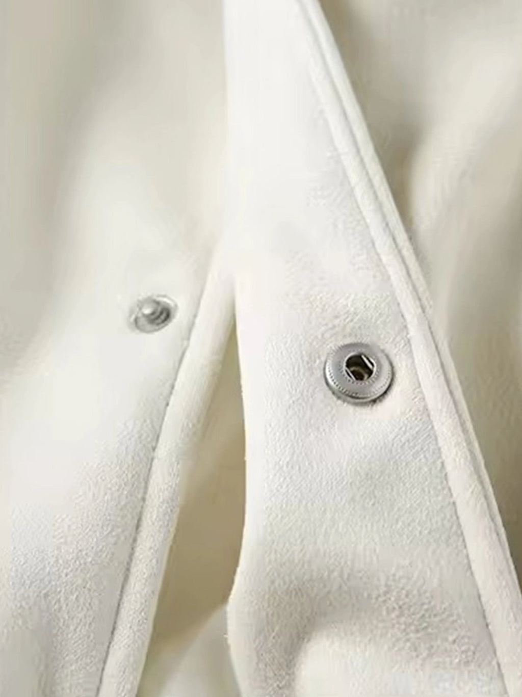 Zara - Ecru Collared Varsity Jacket with Abstract Embroidery - Cream/Beige