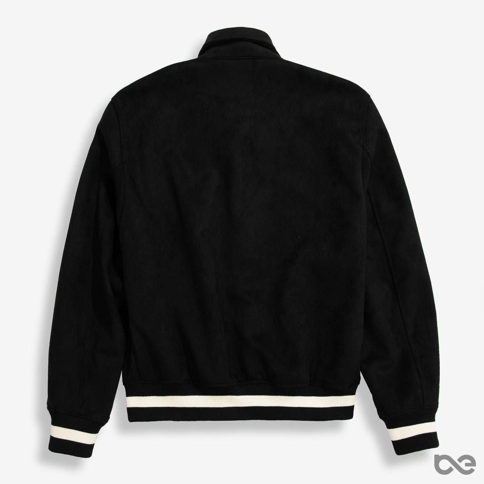 Zara - Black "Street Slang" Collared Varsity Jacket - Chenille Patch Detail