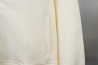 Fendi Cream Zip-Up Track Jacket with FF Logo Jacquard Panel