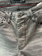 2Y DNM - Premium Distressed Grey Wash Tapered Jeans