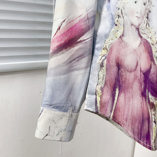 Alexander McQueen-  Ethereal Renaissance Figure Print Shirt