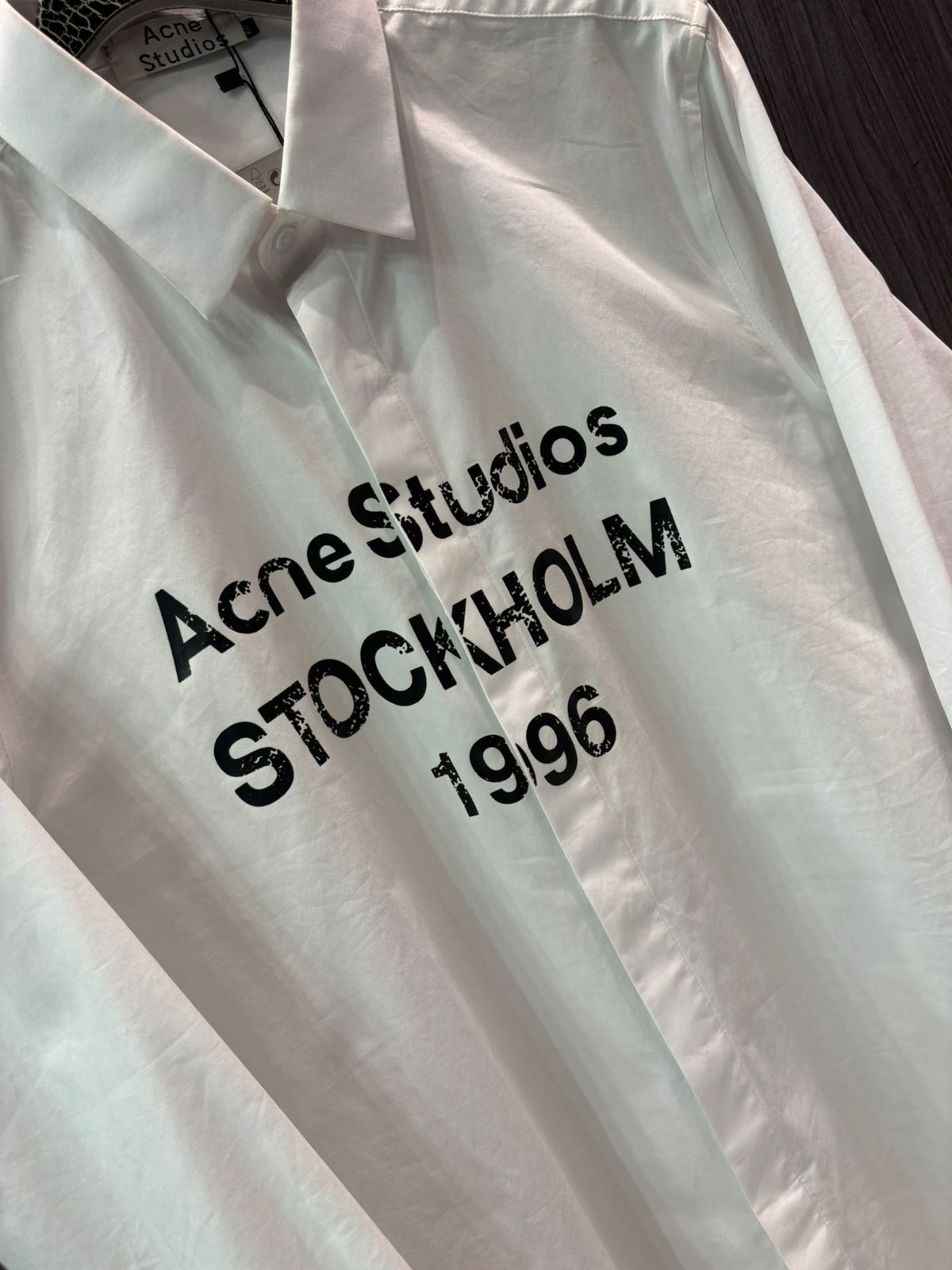 Acne - Studios Stockholm 1996 Logo Print Shirt - White
