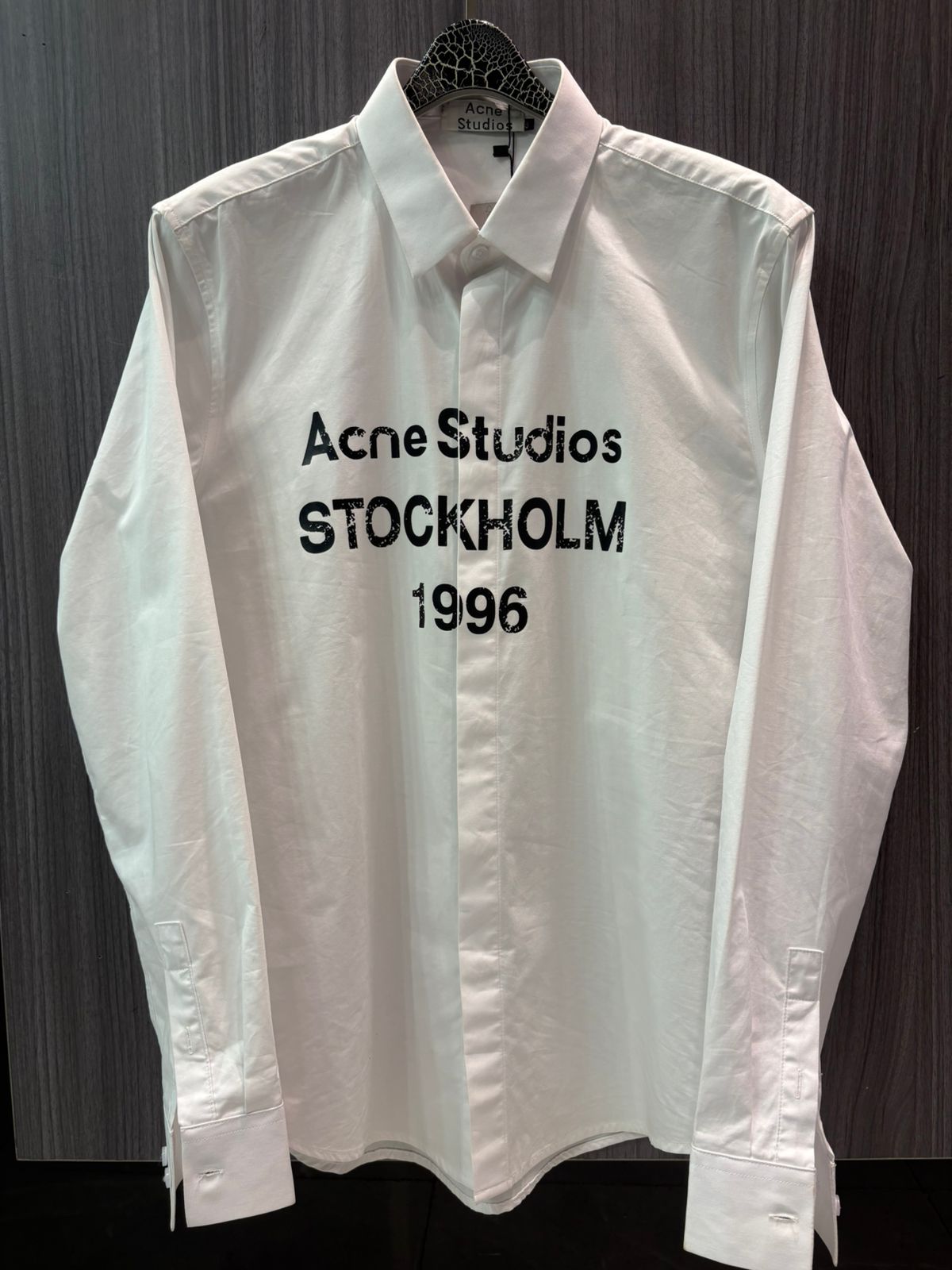Acne - Studios Stockholm 1996 Logo Print Shirt - White