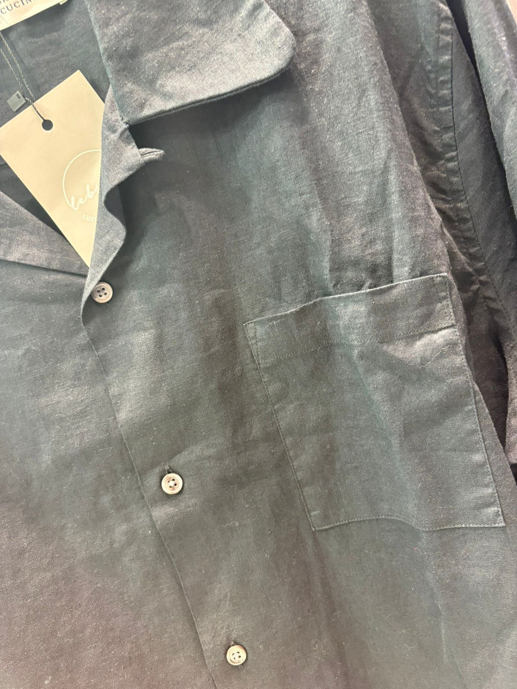 Brunello Cucinelli - Textured Linen-Blend Shirt - Charcoal Grey