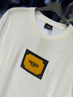 Fendi - Roma Logo-Patch Cotton T-Shirt - White