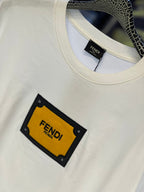 Fendi - Roma Logo-Patch Cotton T-Shirt - White