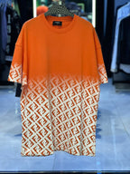 Fendi - Ombré FF Monogram T-Shirt - Sunset Orange