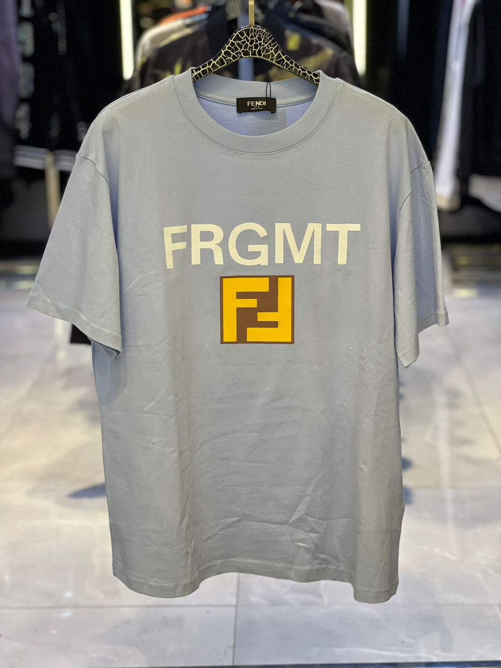 Fendi x Fragment - Design Logo T-Shirt - Sky Blue