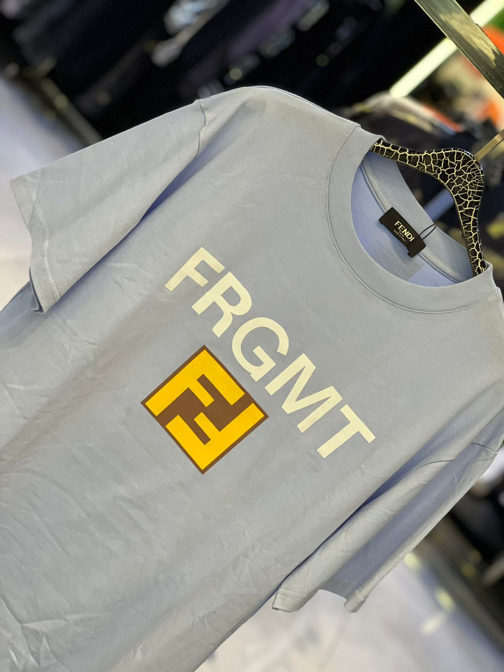 Fendi x Fragment - Design Logo T-Shirt - Sky Blue