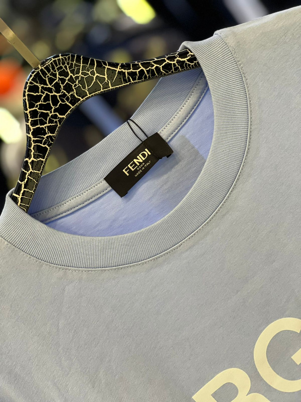 Fendi x Fragment - Design Logo T-Shirt - Sky Blue