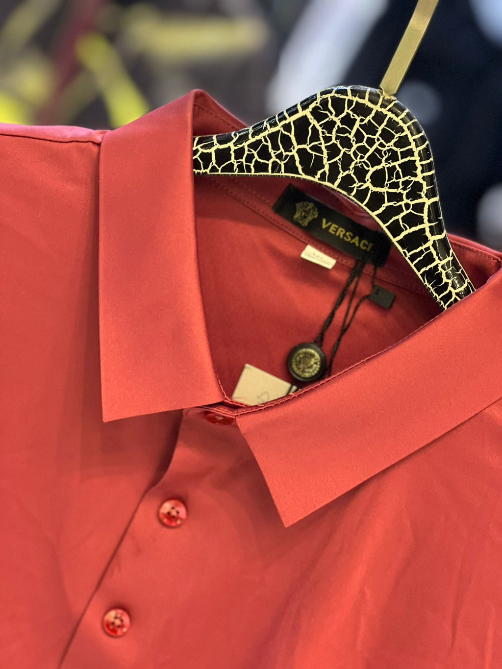 Versace - Medusa Head Cotton Polo T-Shirt - Coral Red