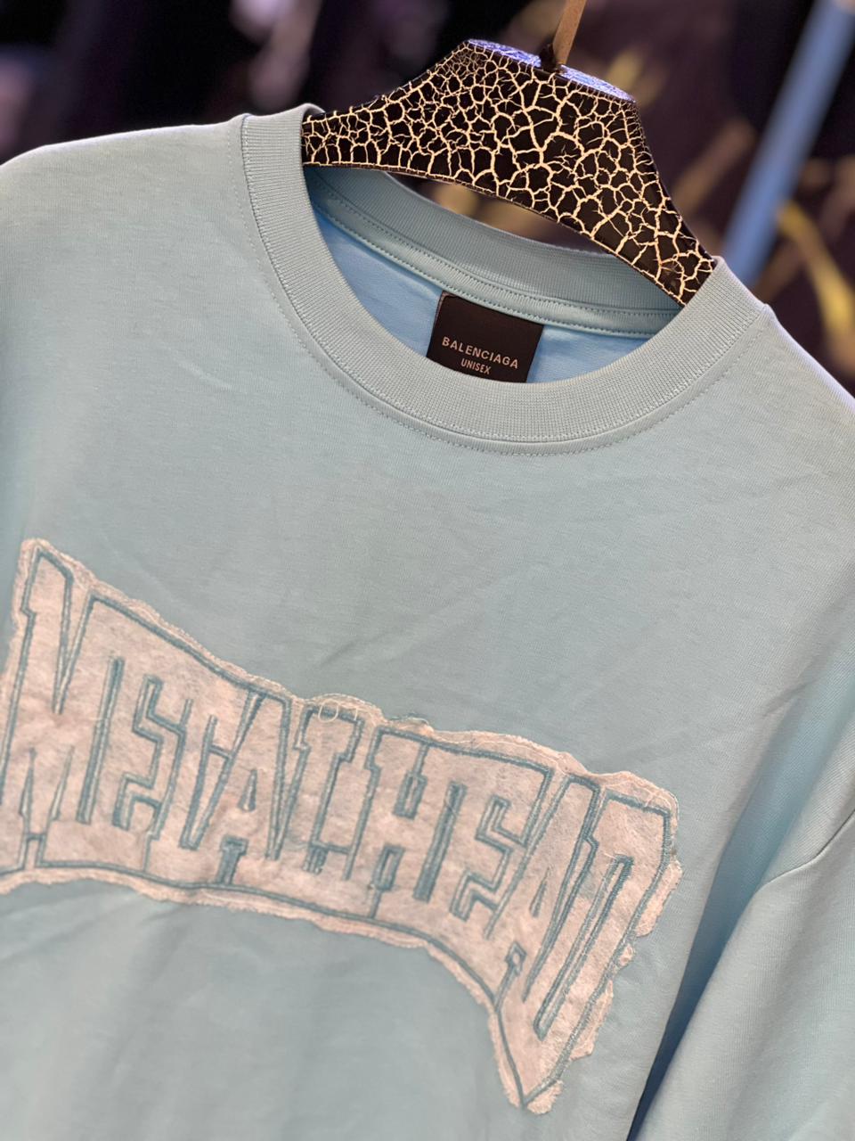 Balenciaga - "Metalhead" Distressed Appliqué T-Shirt