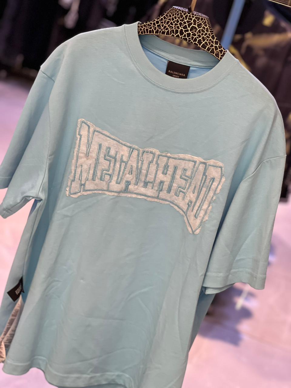 Balenciaga - "Metalhead" Distressed Appliqué T-Shirt
