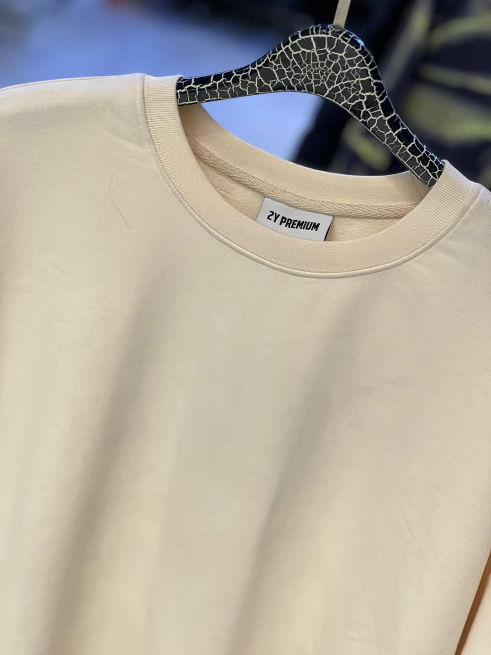 2Y Premium - Oversized Distressed Cotton T-Shirt in Sand – 2Y Premium Heritage Edition