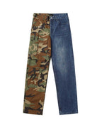 Balenciaga - Hybrid Camouflage & Denim Cargo Jeans