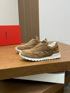 Kiton - Suede Slip-On Sneakers - Tobacco Brown