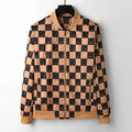 Louis Vuitton - Distressed Checkerboard Bomber Jacket – Camel & Black